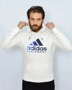 White Men Adidas Hoodie