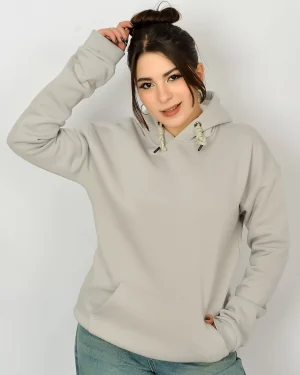 light gray women hoodie