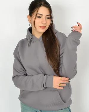 Gray Women Hoodie